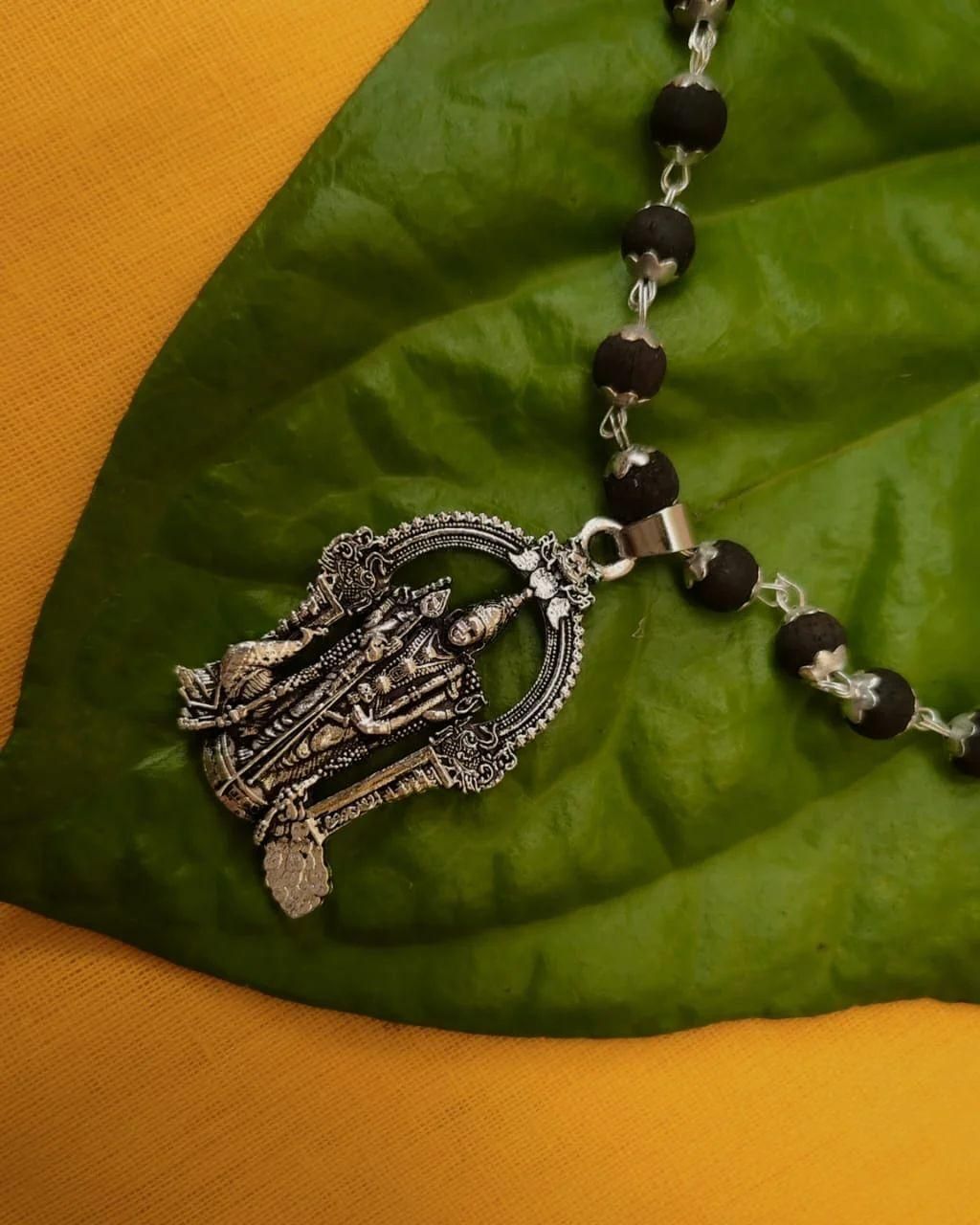 Karungali Mala with Lord Murugan Pendant