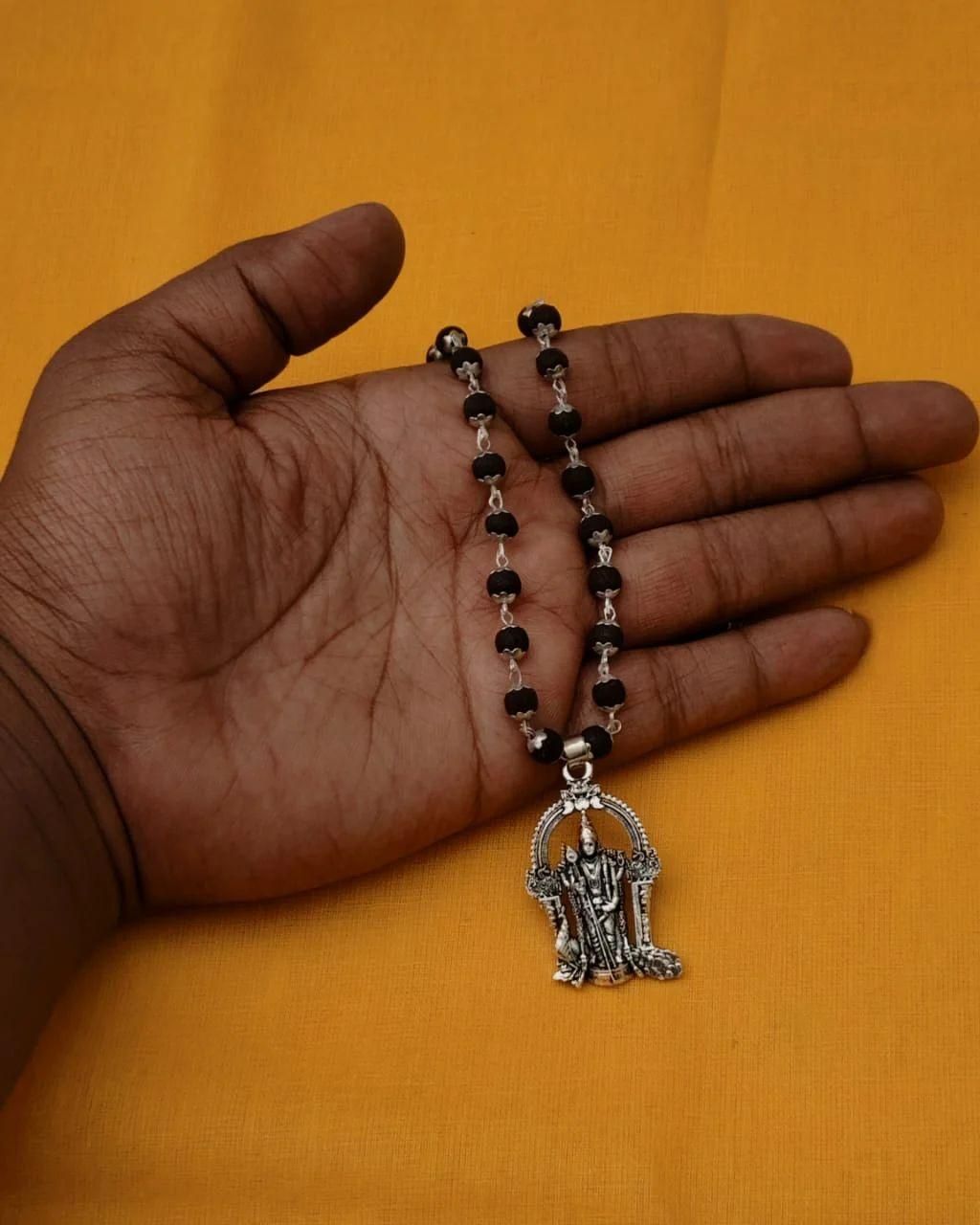 Karungali Mala with Lord Murugan Pendant