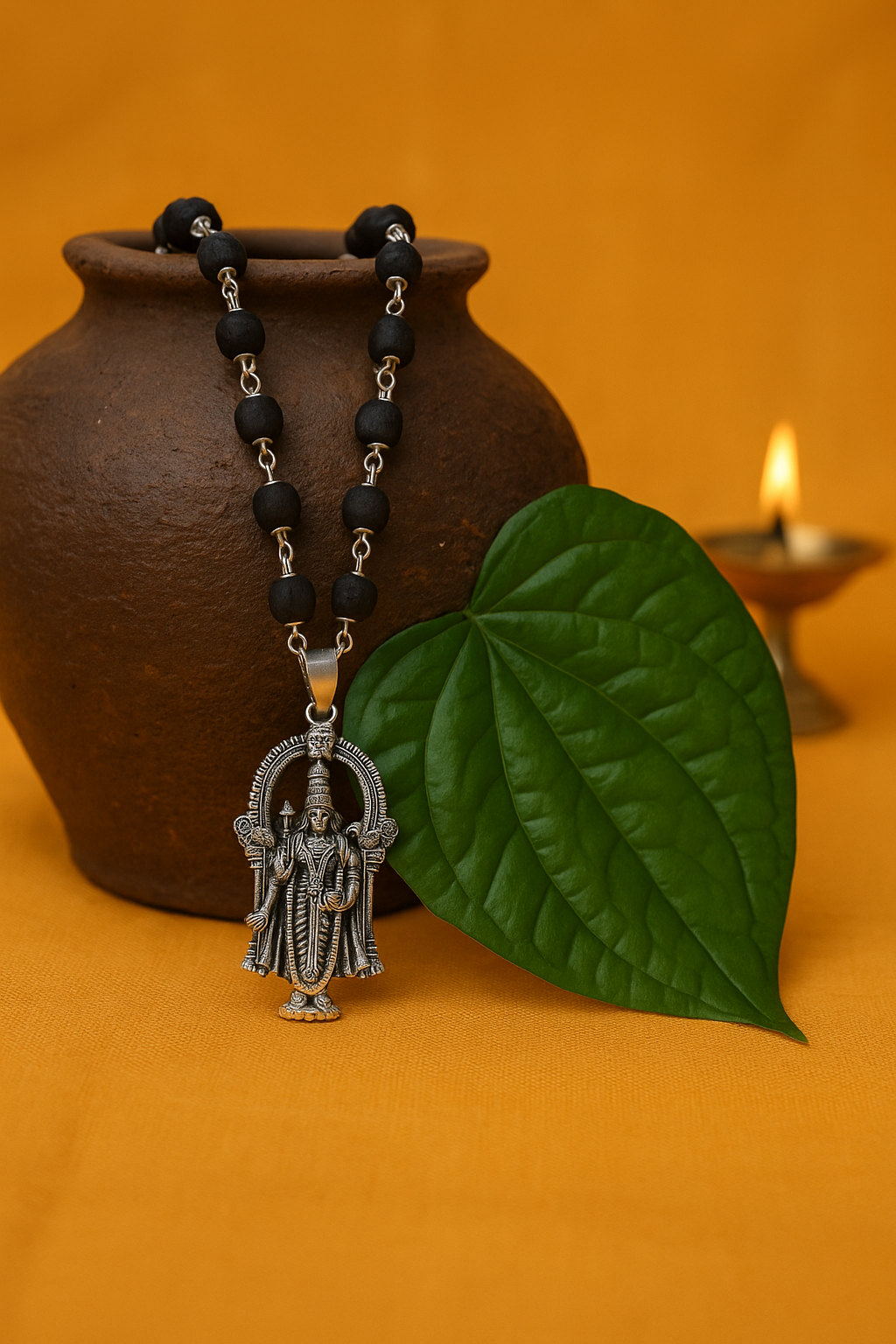 Karungali Mala with Lord Murugan Pendant
